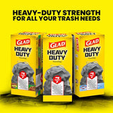 Glad Large 30 Gallon Trash Bags, Unscented Heavy Duty Garbage Bags, Forceflex with Drawstring, 68 Count (Packaging May Vary)