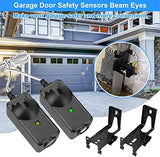 Garage Door Safety Sensor Beam Eyes, Garage Door Opener Parts Compatible with Liftmaster/Sears/Chamberlain/Craftsman/Linear Replacement (41A5034, 801CB-P) (Beam Eyes + Bracket)