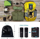 TRIPTIPS Portable Toilet Bags Drawstring 8 Gallon Camping Toilet Bags Toilet Waste Bags Leak-Proof Toilet Liners, Trash Bags for Camping, Hiking, Traveling