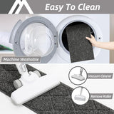 COSY HOMEER Edging Stair Treads Non-Slip Carpet Mat 28inX9in Indoor Stair Runners for Wooden Steps, Edging Stair Rugs for Kids and Dogs, 100% Polyester TPE Backing (15pc, Black)