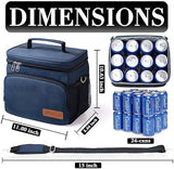 TuErcao Cooler Bag 24 Cans Leakproof Portable Collapsible Soft Cooler Small Ice Chest for Beach Camping Travel Cooler for Car, 15qt Lunch Box Cooler for Men Work Picnic