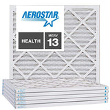 Aerostar 20x20x1 MERV 13 - 4 Count - Pleated HVAC, Furnace & Air Conditioner Filters - Removes Bacteria, Dust, Cold & Flu Germs, Lint, Mold, Pet Dander, Allergy-Causing Pollen, Smog, Smoke & Viruses