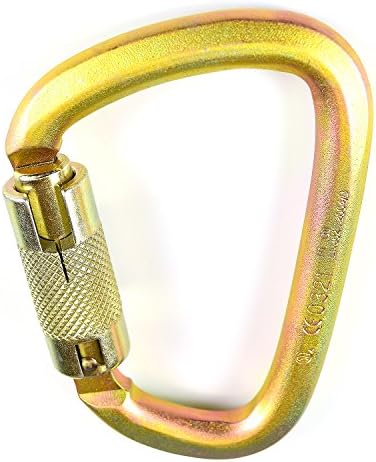 S01813-S Steel Carabiner 50kn (11,200 lb) Rated, Twist Auto Lock, ANSI Certified (Qty: 1)