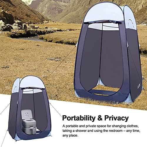 Leader Accessories Pop Up Shower Tent Dressing Changing Room Privacy Portable Camping Shelters 4' x 4' x 78" H Extra-Large Space