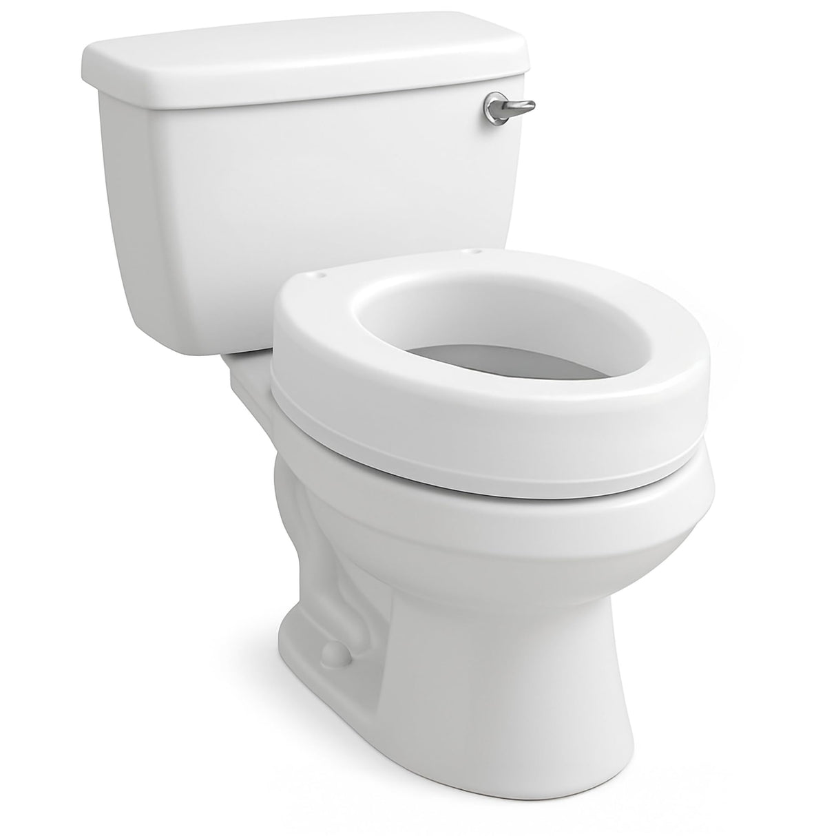 Carex Toilet Seat Riser, Round Raised Toilet Seat Adds 3.5 inches to Toilet Height, for Assistance Bending or Sitting, 300 Pound Weight Capacity Toilet Riser