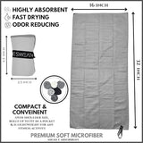 We Sweat’s (6 Pack) Microfiber Gym Towels, Silver ION Odor-Free Absorbent Fiber, Fast Drying Men & Women Workout Gear for Body Sweat, Towels, Sports Exercise Fitness Gear