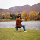 Tall Portable Stool - 15.75" Ultra-Lightweight Folding Stools for Adults & Kids - Black Stool for Camping, Hiking & More - Durable & Collapsible Pop Up Chair - Easy Setup Portable Stools for Adults