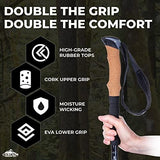 Cascade Mountain Tech Lightweight Aircraft-Grade Aluminum Trekking Poles with Extended Down Grip Plus Tip Kit