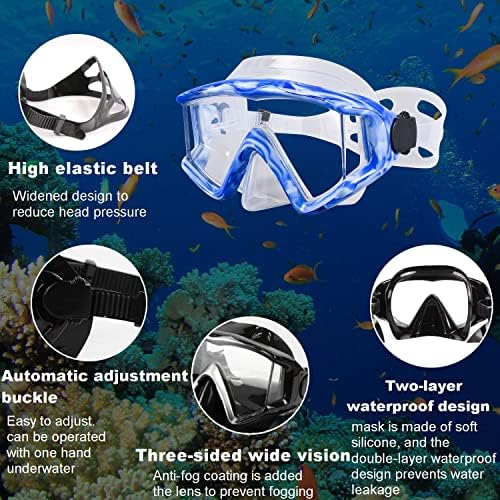 Diving mask Anti-Fog Swimming Snorkel mask Suitable for Adults Scuba Dive Swim Snorkeling Goggles Masks
