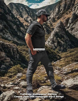 Moosehill Men's-Hiking-Pants Convertible Quick-Dry Water-Resistant Lightweight Zip-Off Outdoor with 5 Deep Pockets
