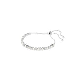 Swarovski Matrix Bracelet, Crystal Pearl, Round Cut, Clear, Rhodium Finished