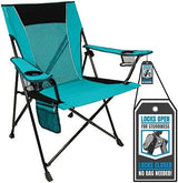 Kijaro Dual Lock Portable Camping Chair - Versatile Folding Sports and Outdoor Chair for Lawn - Locks Position - Ionian Turquoise