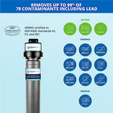 Aquasana Water Filter for Sink Faucet - Reduces 99% of 78 Contaminants Including Chlorine & Lead from Tap Water - Under Sink Filtration - Claryum Direct Connect