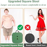 Fishboy Upgraded Square Collapsible Stool, 400lbs Max Weight, Lightweight But Sturdy, Portable Retractable Folding Telescoping Foldable Camping Stool for Adults Outdoor Fishing Hiking Travel BBQ