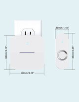 AIDA Lighted Wireless Doorbell for Home, Waterproof Battery Doorbell Wireless 1,000ft Range, 5 Volume Levels with 58 Chimes & LED Flash on Receiver (White, 2 Buttons & 2 Receivers)