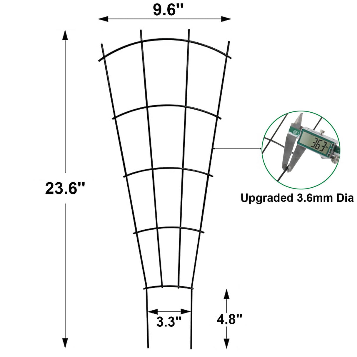 Mklsit 24" Metal Plant Trellis for Climbing Plants Support, 4 Pack