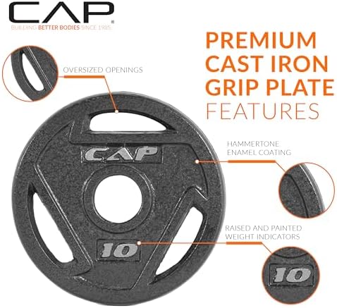 CAP Barbell 2-Inch Olympic Grip Weight Plate | Multiple Options