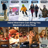 AI Hand Warmers Rechargeable 2 Pack,Portable Electric Hand Warmer Reusable,AI Hand Warmer for Outdoor Golf Hunting Camping Accessories,Warm Winter Gifts for Men Women Kids