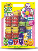 Crayola Silly Scents Foam Tubs - 60 x 1oz Play Foam for Kids, Fidget Toys & Christmas Gifts - Non-Toxic, Scented, & Colorful Kids Toys - Perfect for Arts & Crafts, Goody Bags, & Stocking Stuffers