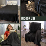 Large Military Wool Blanket - Warm & Thick Emergency Survival Blanket Great for Camping, Outdoors, Sports Events, Picnics, 4.5 lbs, 64" x 88" (Charcoal)