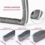 Weather Stripping Door Window Seal Strip 33 Ft, Selfadhesive Strong Adhesion, soundproofing, Draft Blocker, Dustproof, Suitable for Doors and Windows Cabinet Doors, 0.35 Wide X 0.6 Inch Thick, Gray