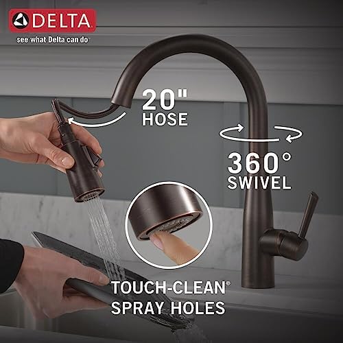 Delta 9113-BL-DST Essa Kitchen Faucet, Standard, Matte Black