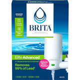 Brita Faucet Mount Water Filter for Sink, Removes 99% of Lead, Elite Advanced Filtration System, Includes 1 Replacement Filter, White