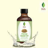 SVA Sweet Fennel Essential Oil – 4 Fl Oz – 100% Natural Fennel Oil - for Diffuser, Hair Care, Face, Skin Care, Aromatherapy, Scalp and Body Massage, Soap and Candle Making – with Dropper