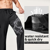baleaf Men's Hiking Pants Water Resistant Cargo Quick Dry Travel Elastic Waist with Zip Pockets UPF 50+ for Work Running