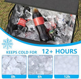 Cooler with Wheels and Handle, 50 Can Rolling Cooler, Portable Collapsible Soft Cooler Bag with Wheels,Leakproof Insulated Wheeled Cooler for Beach, Camping, Patio Travel, Outdoor, Ball Fields