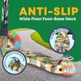 Kids Scooter – Children and Toddler 3 Wheel Kick Scooter – LED Wheel Lights Illuminate When Rolling– Adjustable Handlebar – Indoor and Outdoor