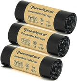 Green Elephant Portable Camping Toilet Bags – Compostable Potty Bags for Portable Toilet, Wag Bag Human Waste Kit, Fits 5-Gallon Buckets, Biodegradable Outdoor Waste Solution, 15 Count, 8 Gal