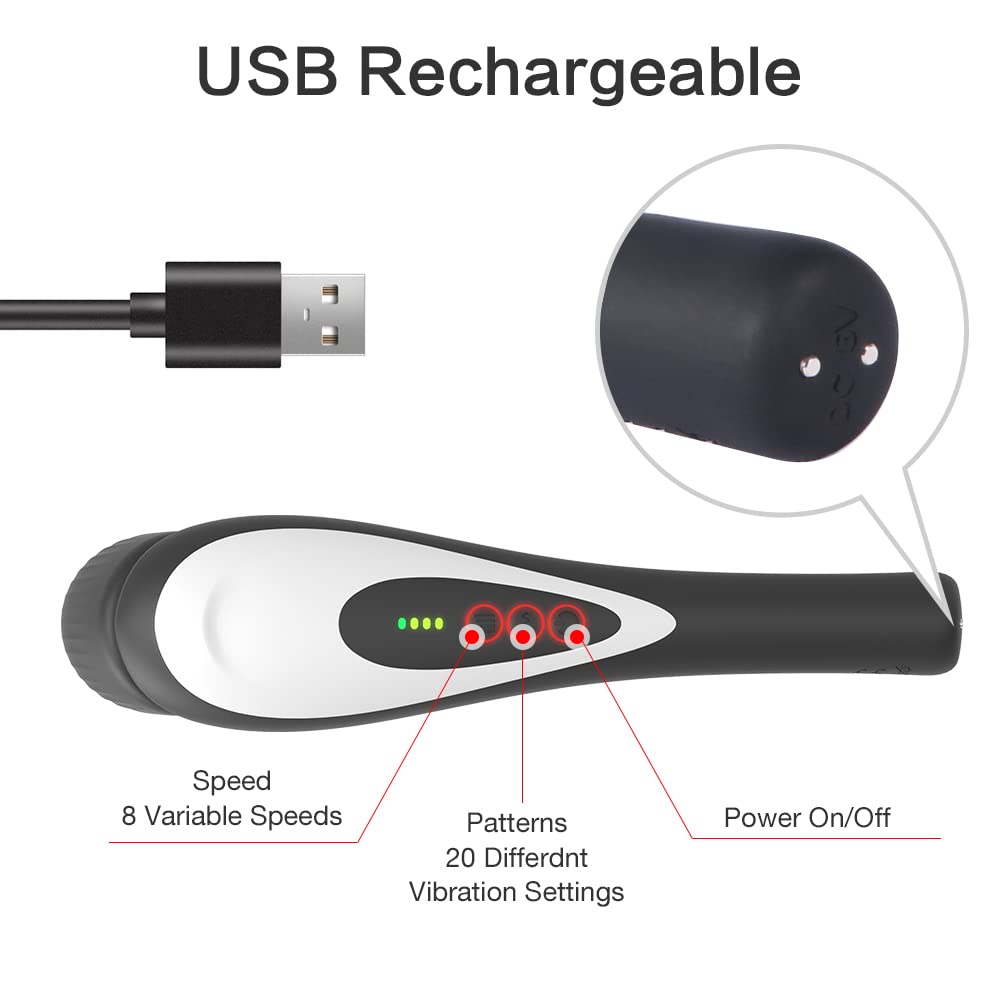 UV STYLISH Rechargeable Personal Hand Held Deep Tissue Vibrating Massager for Muscles, Back, Foot, Neck -Cordless Electric Percussion Body Wand Massage Gift for Women her