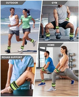 Fragraim Adjustable Ankle Weights 1-3/4/5/6/8/10/12/15/20 LBS Pair with Removable Weight for Jogging, Gymnastics, Aerobics, Physical Therapy
