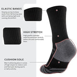 COOPLUS Mens Performance Crew Socks, Heavy Cushion Athletic Durable Work Socks for Men (5 Pairs)