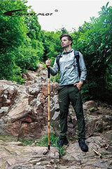 Trekking Poles- 1-pc Pack - Adjustable Hiking or Walking Stick –Strong, Natural Beech Wood - Quick Adjust Flip-Lock - Beech Wood Grip, Leather Strap