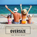 Extra Large Picnic Blanket Outdoor Turkish Beach Towel Camping Blanket ark Stadium Outside Festival Grass Hammock Grounding Rugs Lightweight Mexican Serape Floor Patio Baja Cobijas Mexicanas Para Mesa