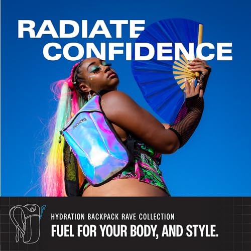 Sojourner Rave Hydration Pack - Hydration Backpack - Hydropack with 2L Bladder - Water Backpack for Festivals, Hiking, Running, Biking and More