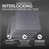 BalanceFrom Puzzle Exercise Mat with EVA Foam Interlocking Tiles for MMA, Exercise, Gymnastics and Home Gym Protective Flooring, Multiple Sizes and Colors