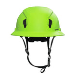 STUDSON SHK-1 Full Brim Safety Helmet: ANSI/ISEA Z89.1 Type II Compliant (R 2019), Lightweight & Breathable, NFC Emergency Contact Chip, One Size, Class C & E Protection (Non-Vented, Green)