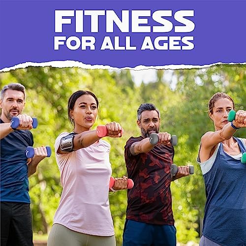 Yes4All Neoprene Coated Dumbbell Hand Weight Sets of 2 - Multiple Weight Options with 15 Colors, Anti-roll, Anti-Slip, Hexagon Shape