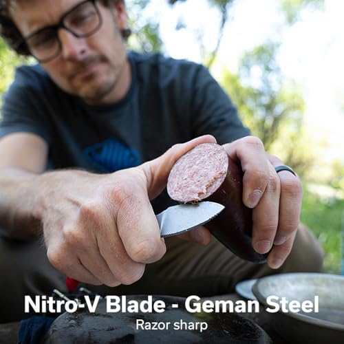 CIVIVI Edc Fixed Blade Knife with Kydex Sheath & Clip, 2.39" Nitro-V Blade Small Baby Banter Camping Hiking Knife Designed by Ben Petersen, Lanyard and Chain Included C23045-2 (Green)