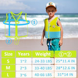 Pottwal Swim Vest for Kids - Swim Jacket for 1-2 Years (24-33LBS) - Buoyancy Aid Made of Neoprene & EPE - with Adjustable Crotch Strap