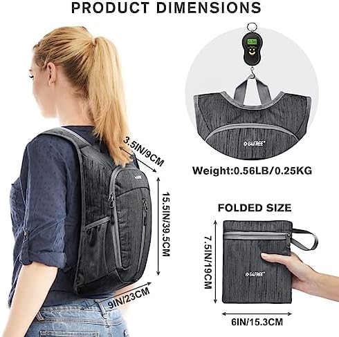 G4Free 10L Hiking Backpack Small Travel Hiking Daypack Lightweight Packable Backpack Casual Foldable Shoulder Bag