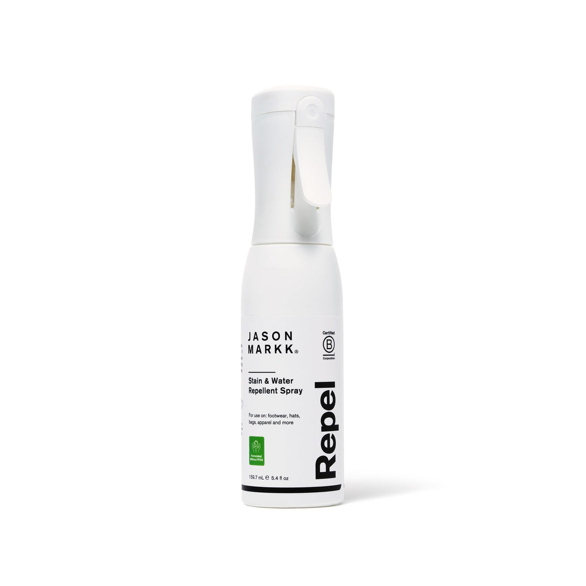 Jason Markk Shoe & Sneaker Protector Repel Spray, Water & Stain Repellent for Shoe and Sneaker Care, Non-Aerosol Footwear Protector Spray, Safe for Leather, Suede, Nubuck, Cotton, Knits, 5.4oz