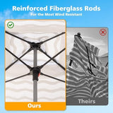 Beach Cabana - 6FT Beach Umbrella with UPF 100+ UV Protection & Sunshade Curtain - Waterproof Tent - Portable Shade, Easy to Set Up, Perfect for Family & Friends, Navy Blue