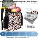 Camping Cooler Backpack 30 Cans, Soft Backpack Coolers Insulated Leak Proof Travel Cooler Bag Waterproof Lunch Picnic Beach Work Trip Thermal Bag Drink Beverage Beer Bag Cooler