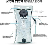 Hydration Backpack Hydration Pack Water Backpack with 2L(70-Ounce) Hydration Bladder for Men Women Kids for Running Hiking Biking Climbing