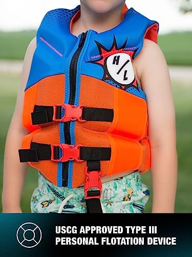 HyperLite Elite Kids Life Jacket, US Coast Guard Approved, Great for Any Water Sports Activity Including Boating, Paddle & Swimming