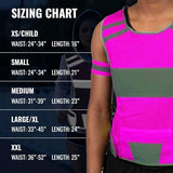 Reflective Running Vest for Women & Men,High Visibility Reflector Vest with 2 Bands,Lightweight & Comfy Running Gear